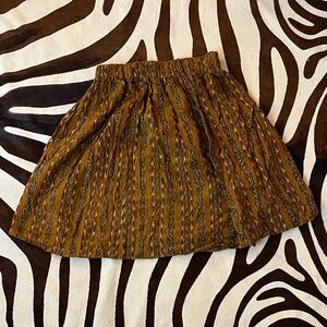Homemade Brown Patterned Women's Skirt